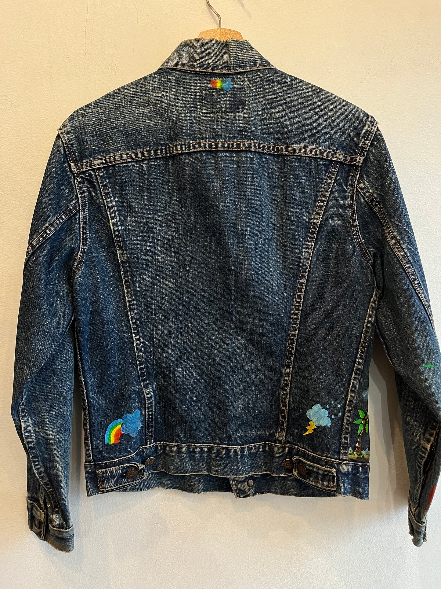 Vintage 1960/70’s Levi’s “Big E” Painted Denim Trucker Jacket