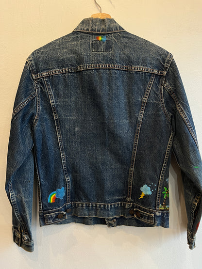 Vintage 1960/70’s Levi’s “Big E” Painted Denim Trucker Jacket