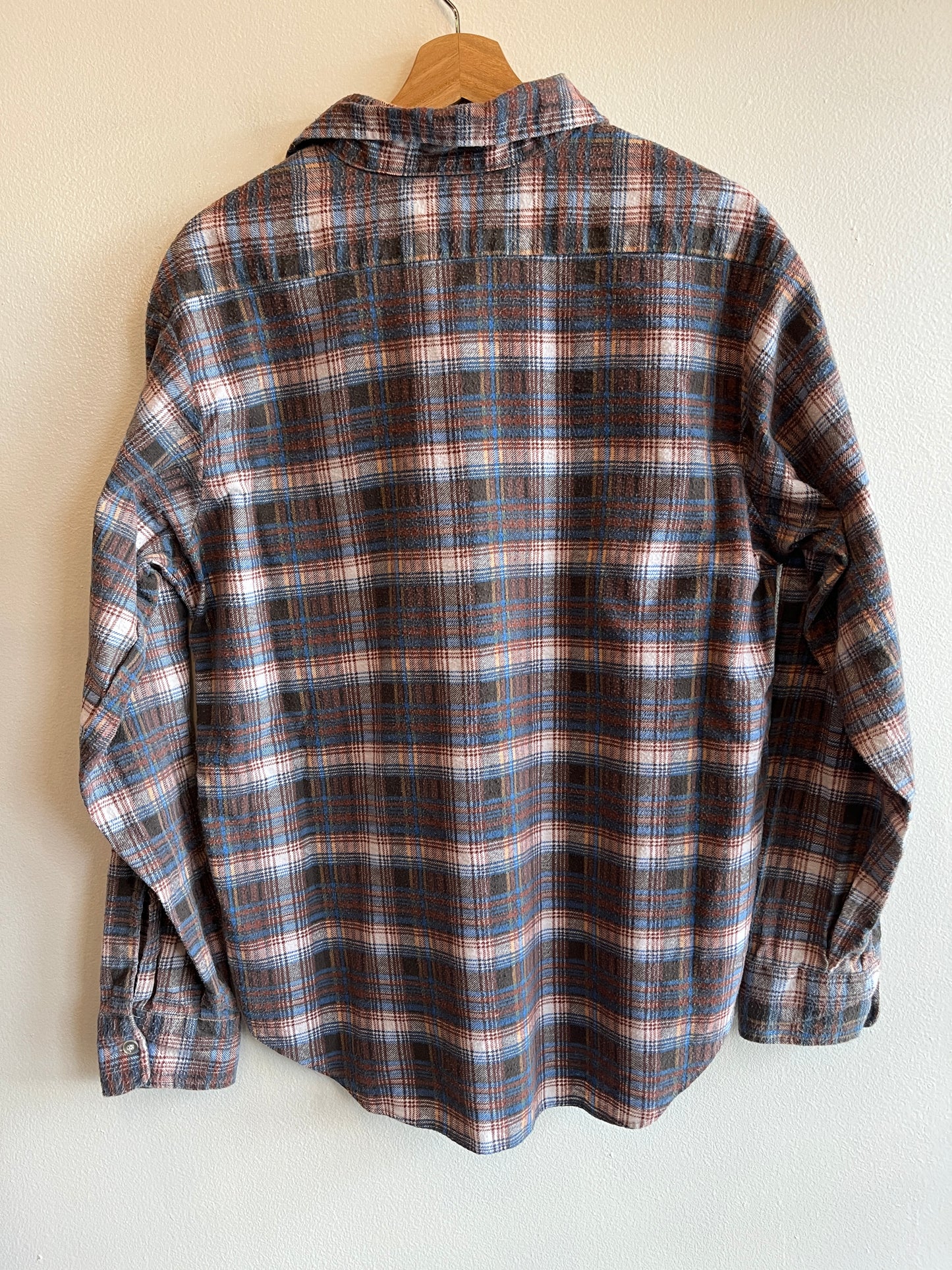 Vintage 1970’s Printed Cotton Flannel Button-Up Shirt
