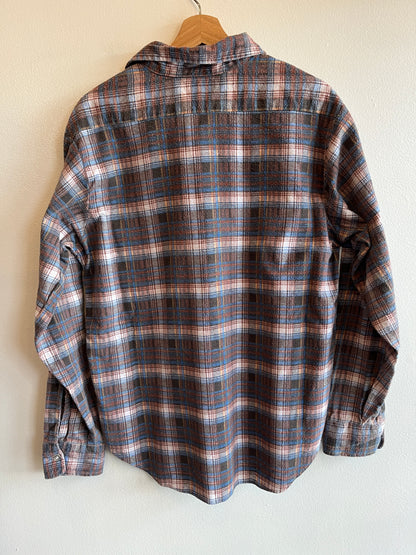 Vintage 1970’s Printed Cotton Flannel Button-Up Shirt
