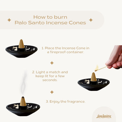 Luna Sundara - Palo Santo Incense Cones - La Lovely Vintage 