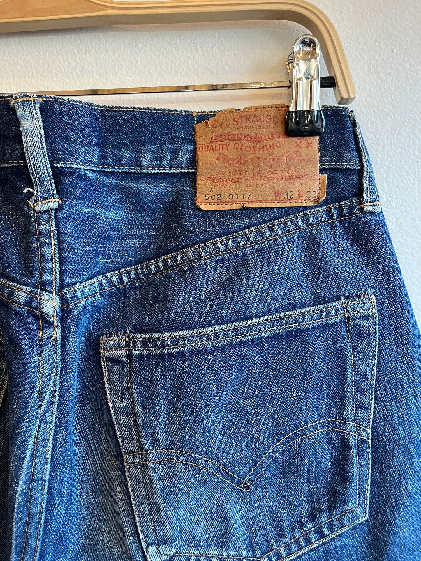 Vintage Early 1970’s Levi’s “Big E”  502 Denim Jeans