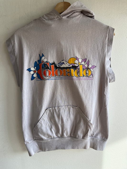 Vintage 1980’s Sleeveless Colorado Hooded T-Shirt