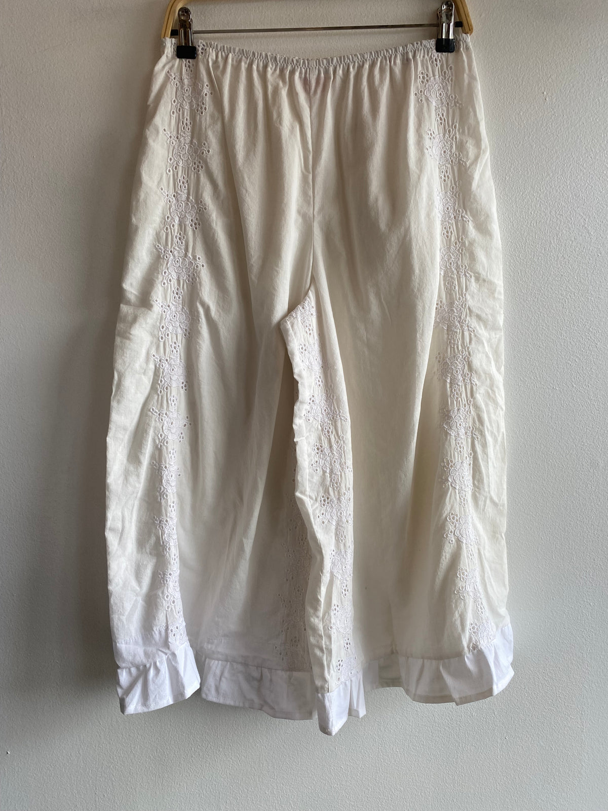 Handmade Vintage Wide Leg Eyelet Bloomers