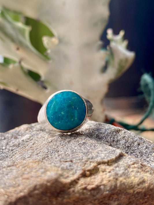 Sarah Safavi - Blue-Green Turquoise Signet Ring