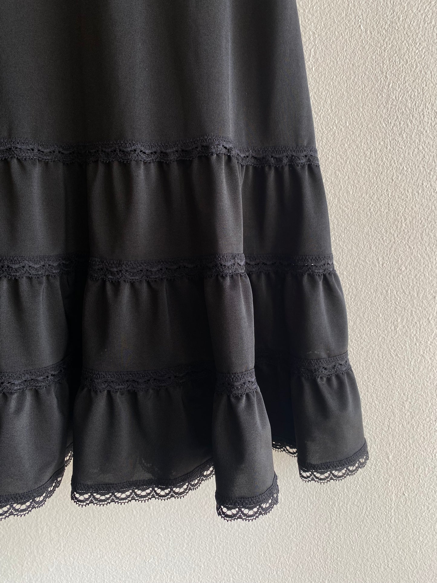 Vintage Y2K Victoria's Secret Ruffled Black Slip Dress