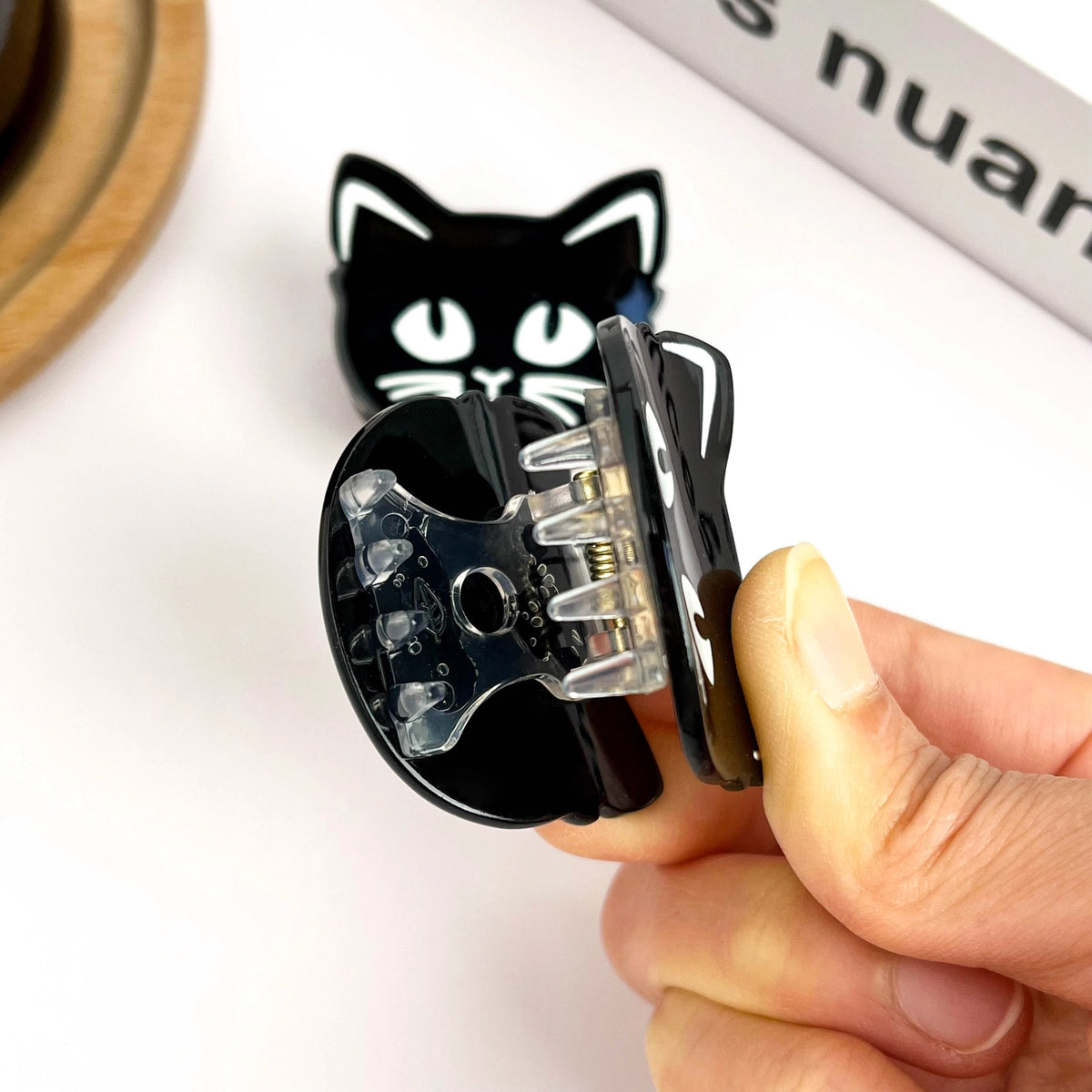 Small Black Cat Claw Clip - La Lovely Vintage 
