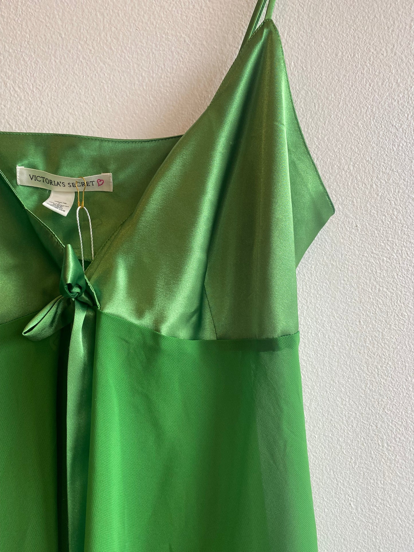 Vintage 90's Green Victoria Secret Mini Slip Dress