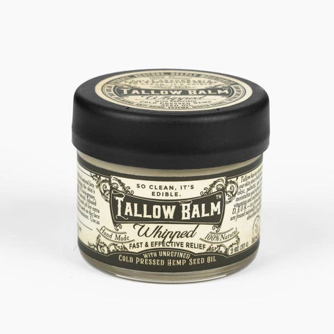 Tallow Balm-- Whipped W/Hemp Seed Oil- 2 oz Glass Container