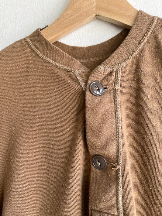 Vintage 1990’s Military Issue 2-Button Henley Thermal Shirt