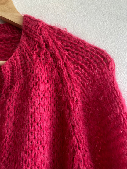 Vintage 70's Pink Mohair Blend Cardigan - La Lovely Vintage 