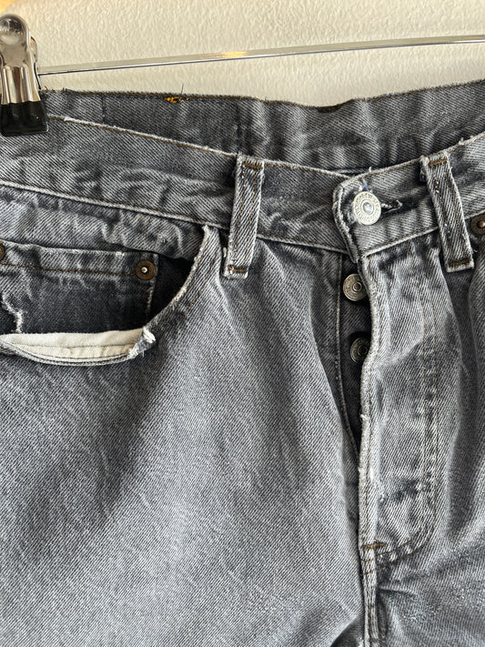 Vintage 1980’s Levi’s 501 Grey Denim Shorts
