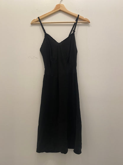 Vintage 40's Black Satin Slip Dress - La Lovely Vintage 