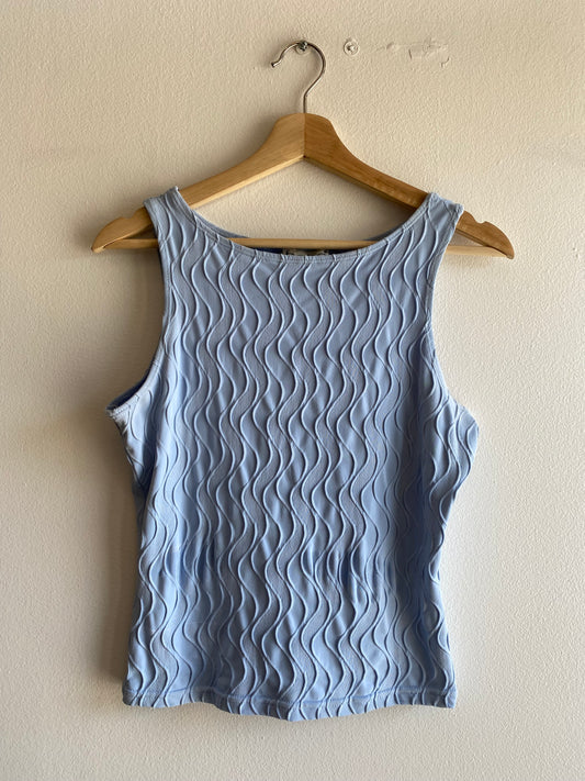 Vintage Y2K baby blue Bebe tank - La Lovely Vintage 