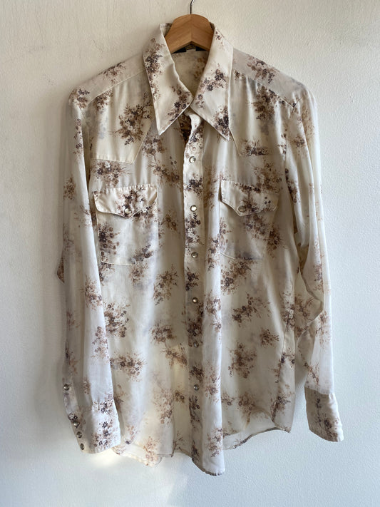Vintage 1970’s Sears Floral Pearl Snap Shirt