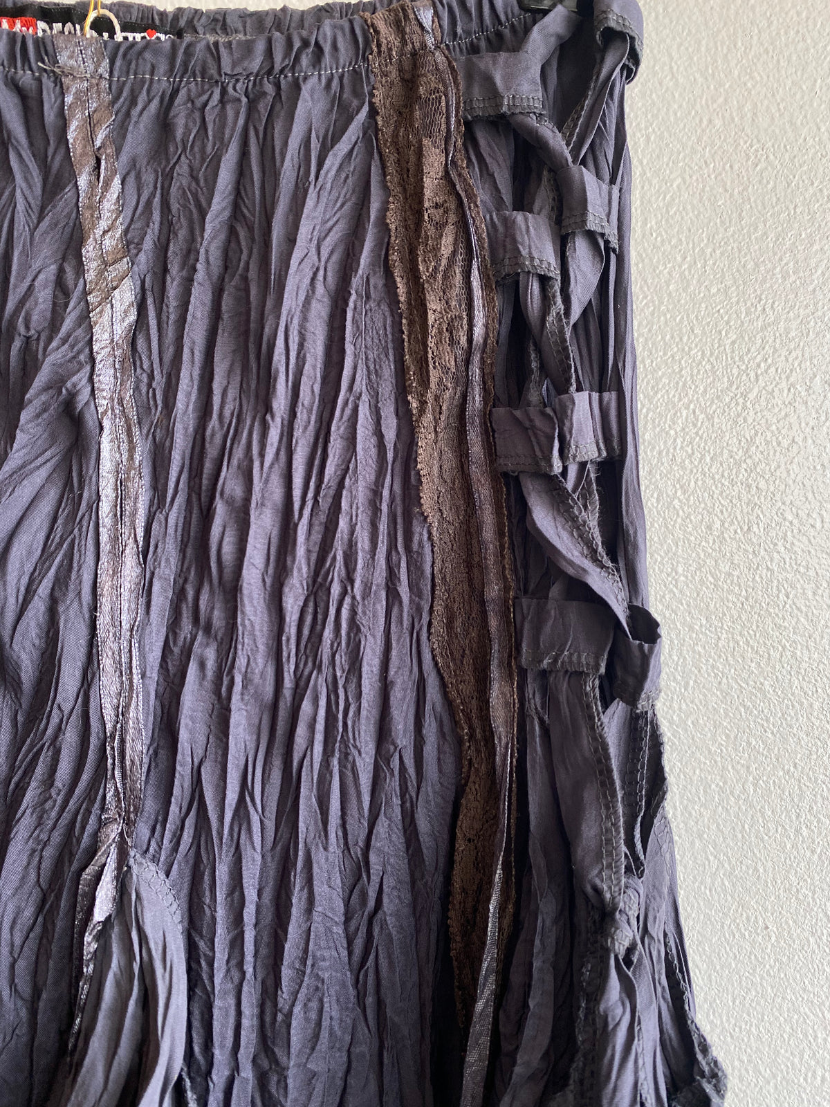 Vintage Y2K MY DESIGN PARIS Charcoal Maxi Fairy Skirt