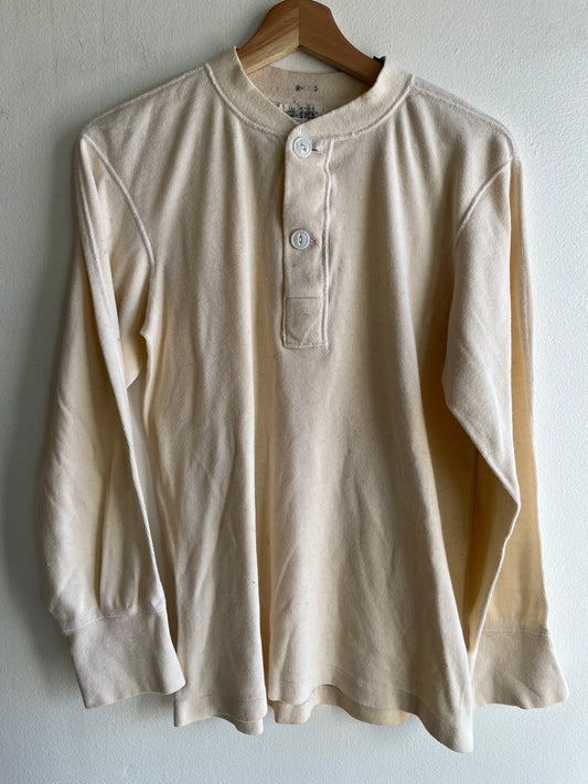 Vintage 1960’s Military Issue 2-Button Henley Thermal Shirt