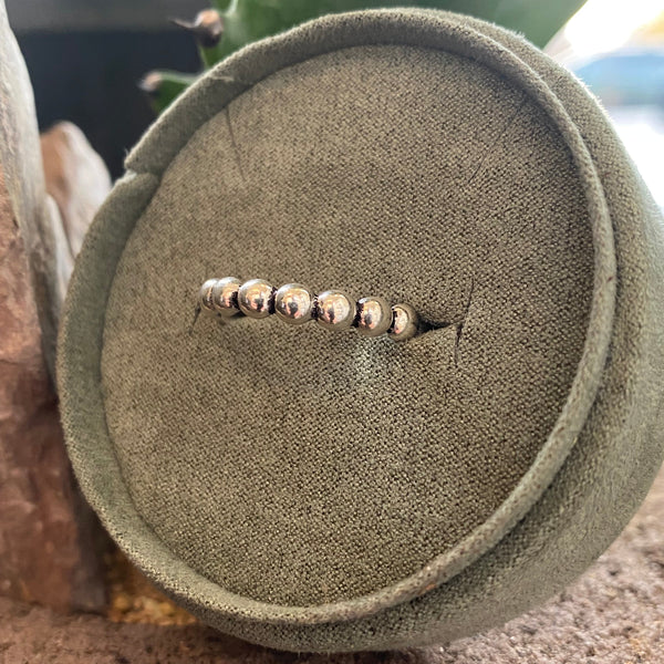 Nizhoni Traders LLC - Handmade Sterling Silver Stacker Band Ring - La Lovely Vintage 