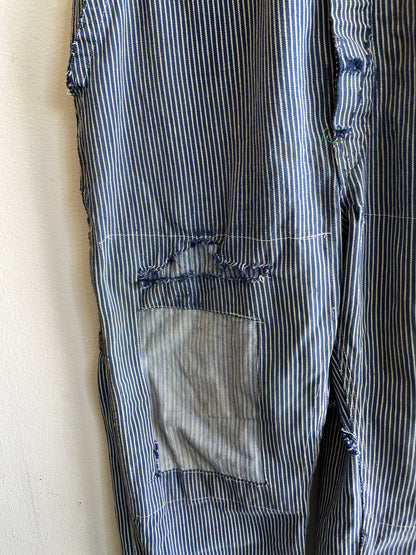 Vintage 1960’s Big Smith Hickory Stripe Denim Overalls