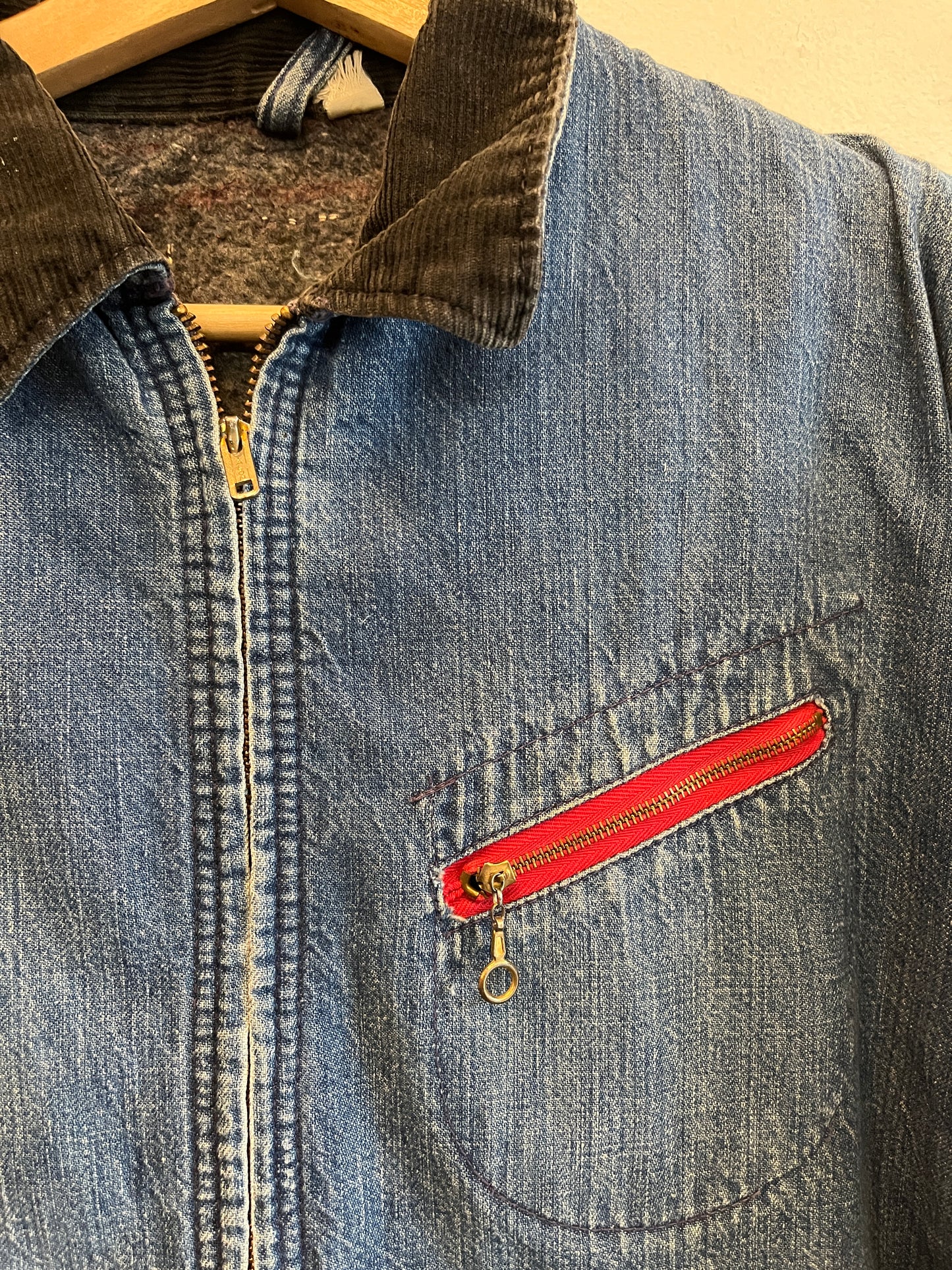 Vintage 1950’s Blanket Lined Denim Work Jacket - La Lovely Vintage 