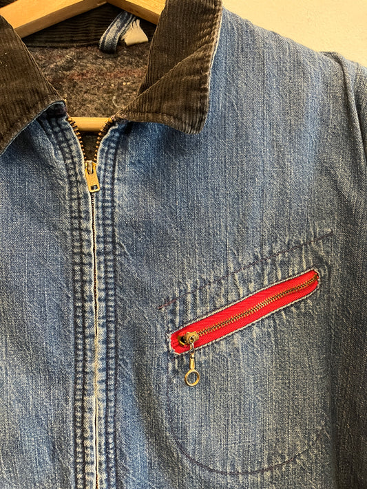 Vintage 1950’s Blanket Lined Denim Work Jacket - La Lovely Vintage 