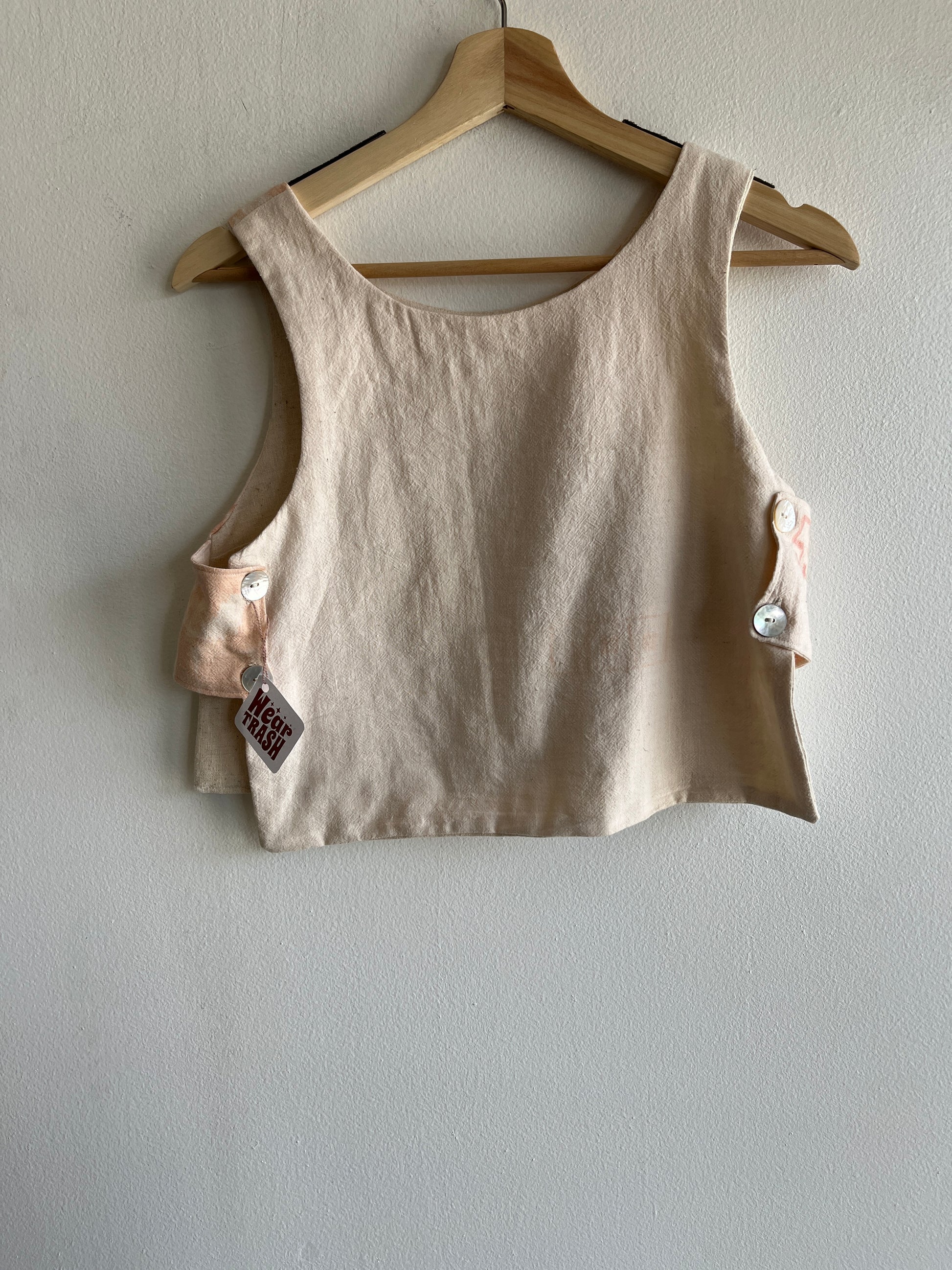 Trash Textiles - Handmade Antique Feedsack Blouse/Shirt - La Lovely Vintage 