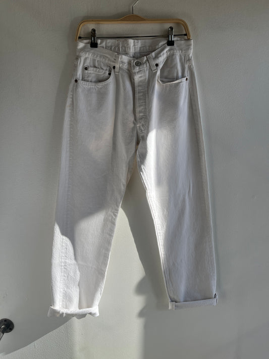 Vintage 1980’s Levi’s 501 White Denim Jeans - La Lovely Vintage 