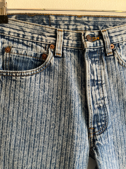 Vintage 1980’s Levi’s 501 Herringbone Denim Jeans - La Lovely Vintage 