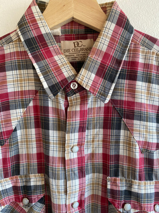 Vintage 1980’s Dee Cee Plaid Pearl Snap Shirt