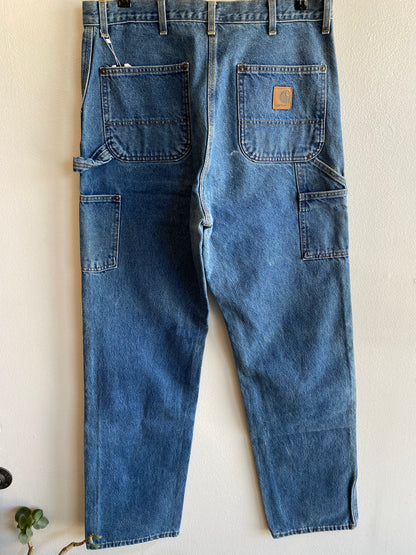 Vintage Y2K Carhartt Denim Double Knee Work Jeans