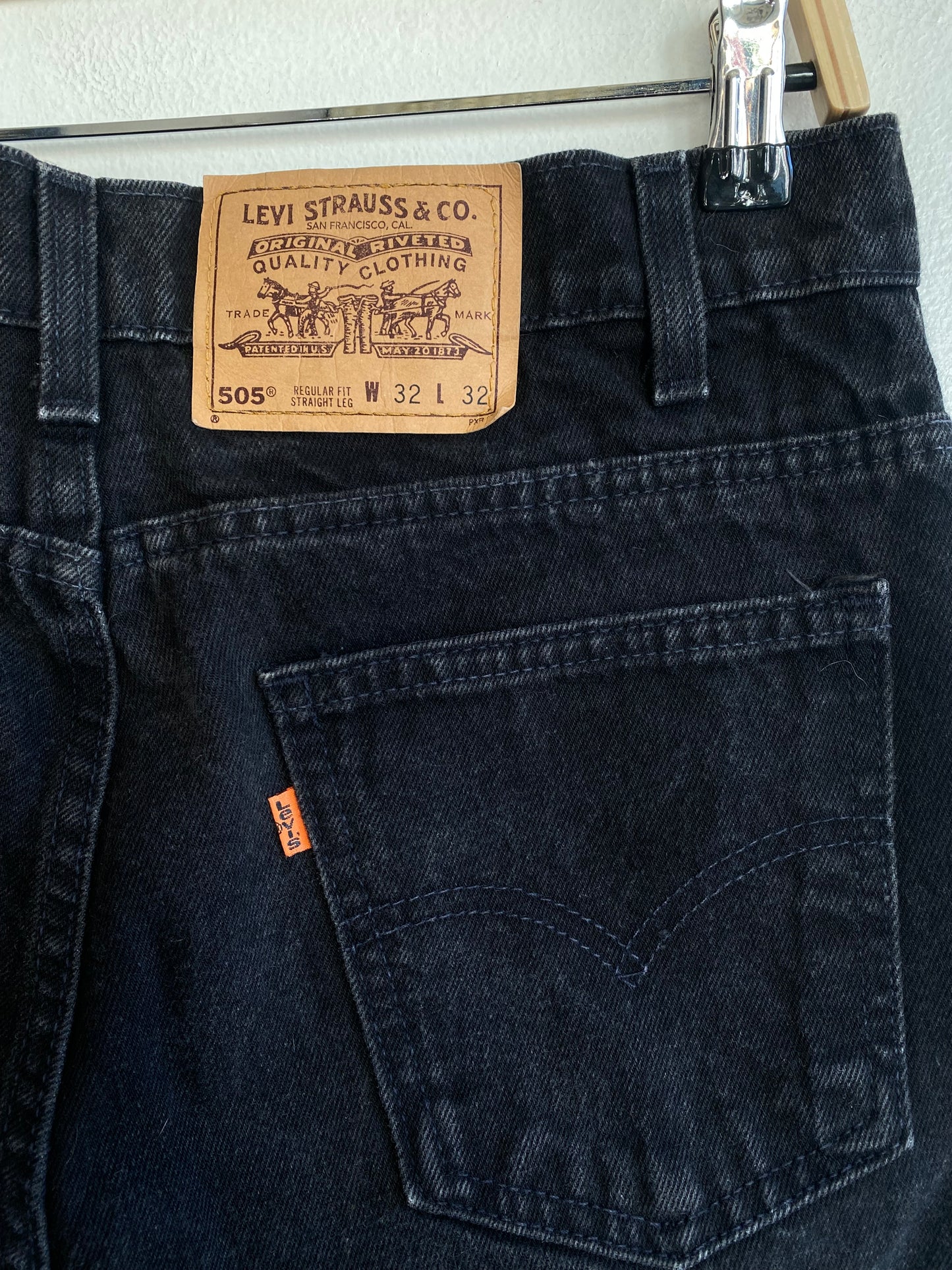 Vintage 1990’s Levi’s 505 Black Denim Jeans