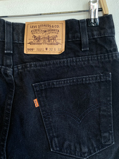 Vintage 1990’s Levi’s 505 Black Denim Jeans