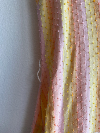 Vintage 40s/50s pinktone striped dropwaist dress - La Lovely Vintage 