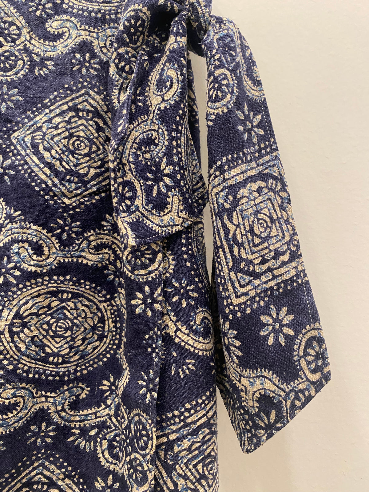 Vintage 90's Blue Floral Wrap Mini Skirt - La Lovely Vintage 