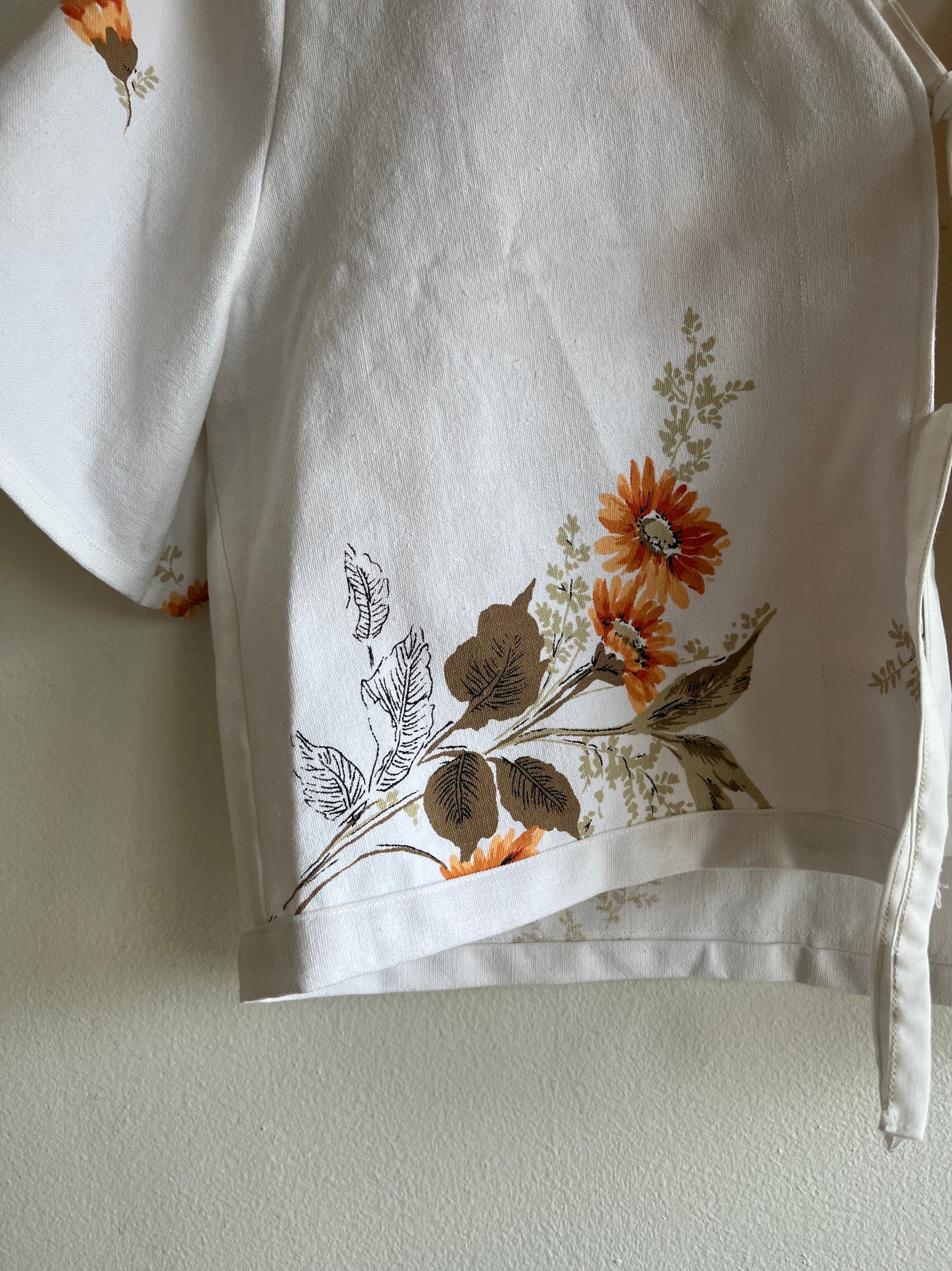 Trash Textiles - Handmade Vintage Tablecloth Tie-Front Blouse - La Lovely Vintage 