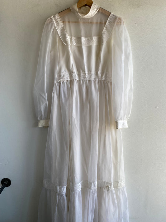 Vintage 1970’s Sheer Prarie Dress - La Lovely Vintage 