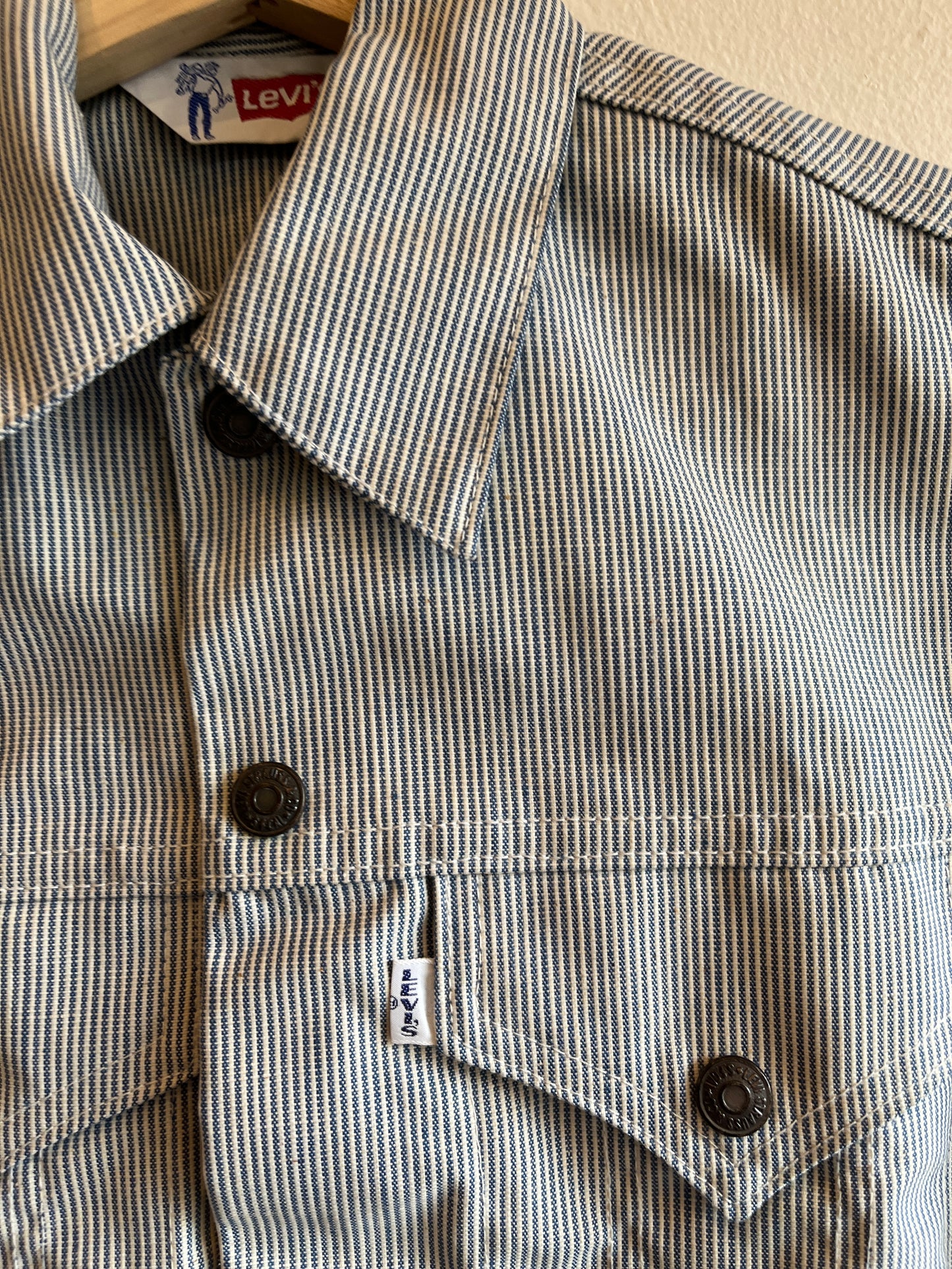 Vintage 1970’s Deadstock Levi’s “Big E” Hickory Pinstripe Jacket
