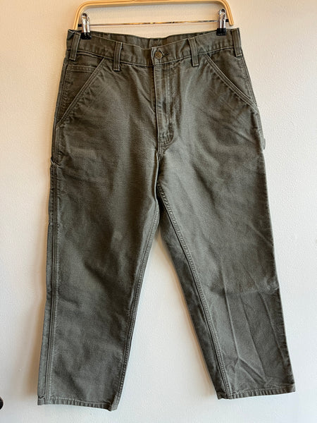 Vintage 2000’s Carhartt Olive Canvas Work Pants