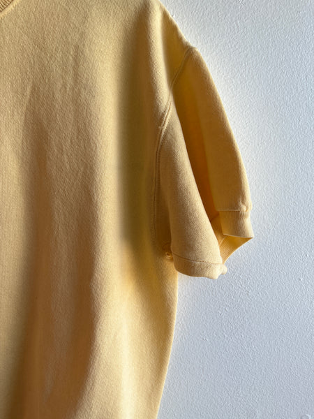 Vintage 1980’s Pale Yellow Short-Sleeved Sweatshirt