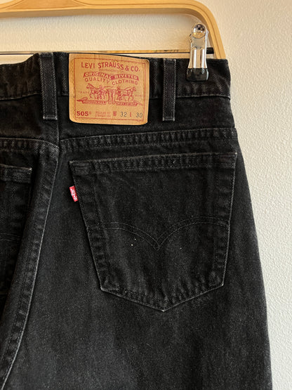 Vintage 1990’s Levi’s 505 Black Denim Jeans