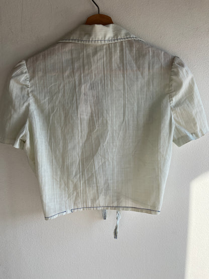 Vintage 1970’s Button-Up Tie Front Shirt - La Lovely Vintage 