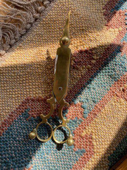 Vintage Brass Wick Trimmers/Snuffer Scissors