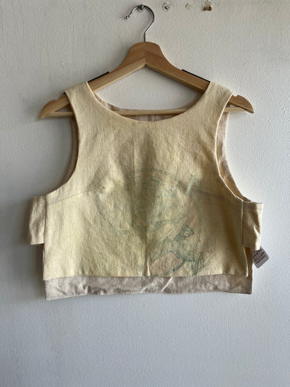 Trash Textiles - Handmade Antique Feedsack Blouse/Shirt