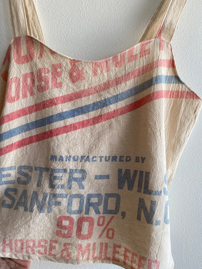 Trash Textiles - Handmade Antique Feedsack Blouse/Shirt