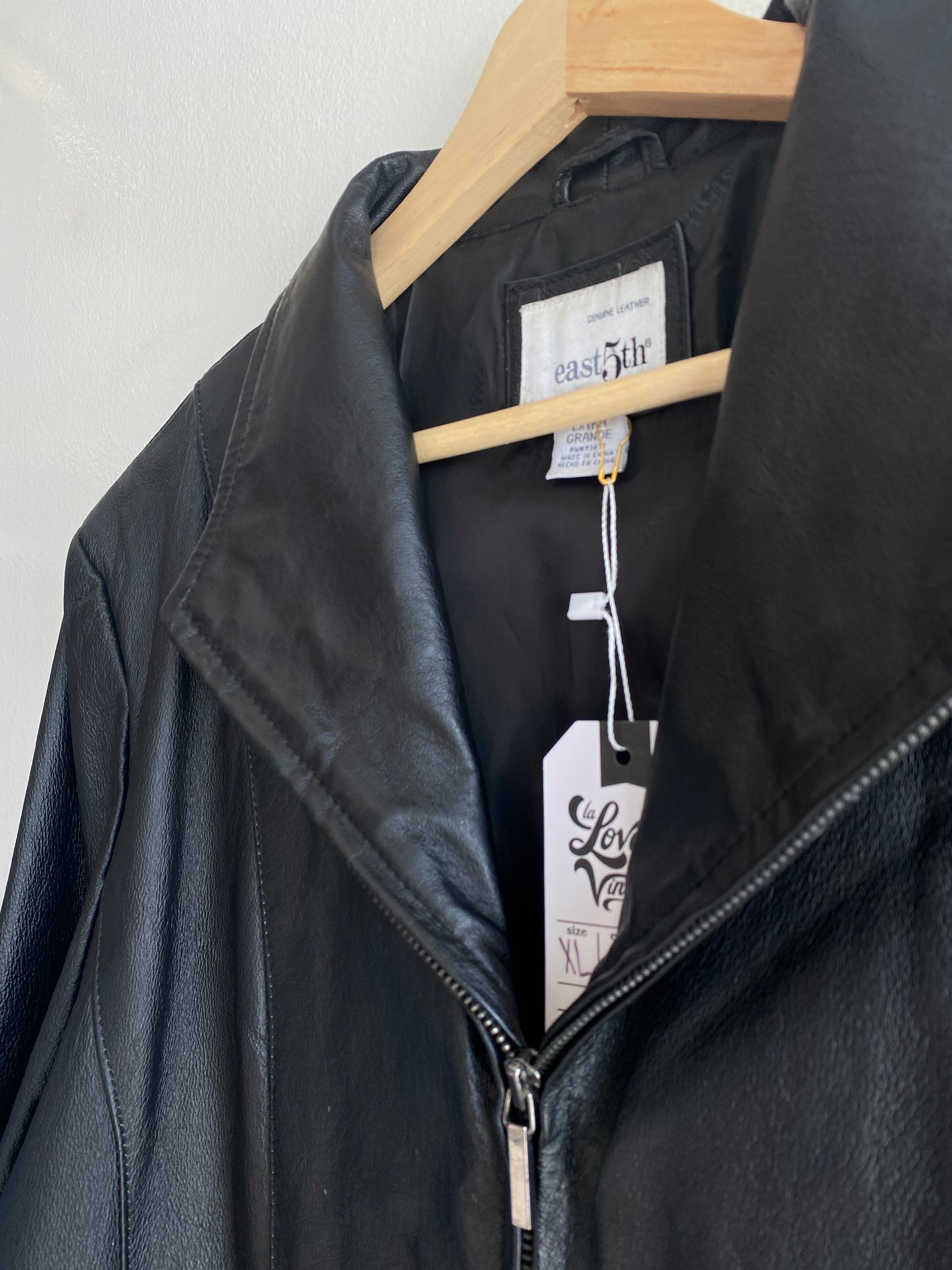 Vintage 1990’s East 5th Black Leather Jacket