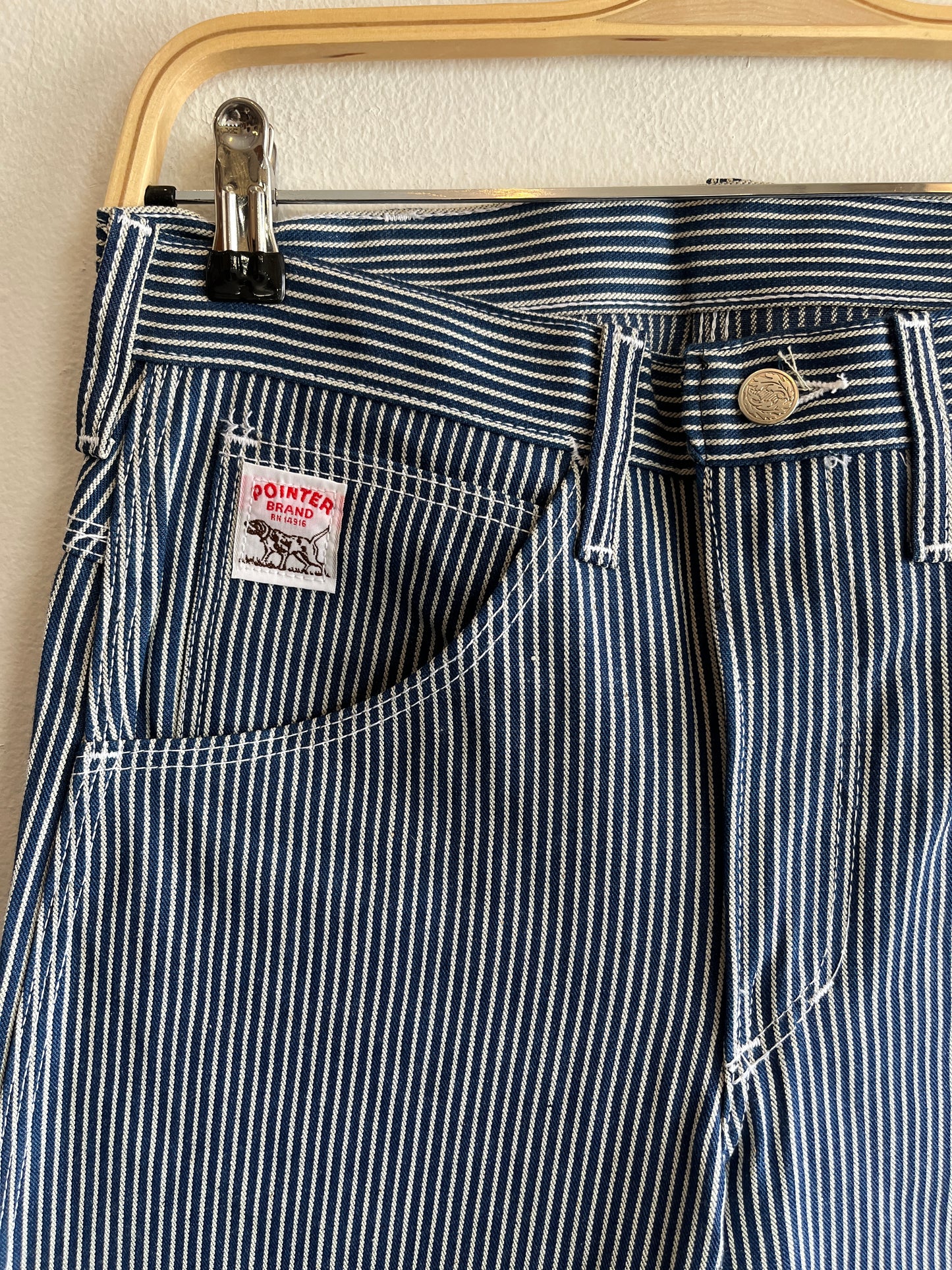 Vintage Deadstock 1970’s Pointer Hickory Striped Denim Carpenter Jeans