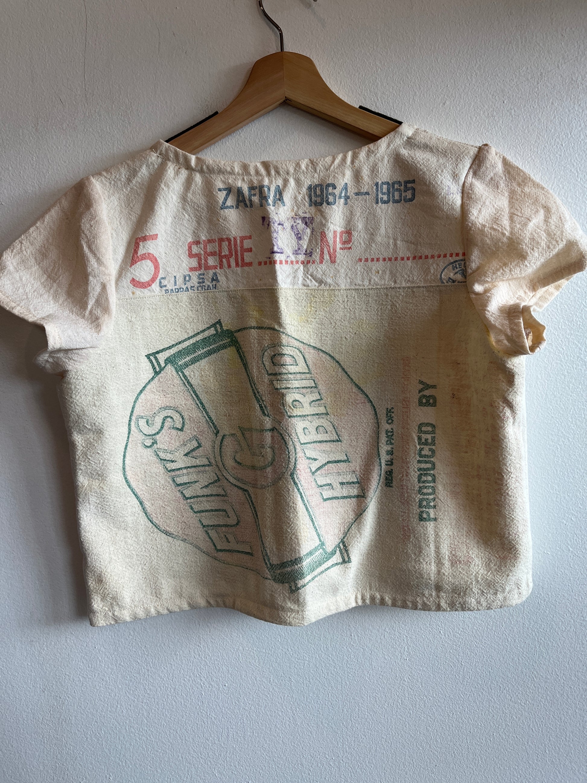 Trash Textiles - Handmade Vintage Feedsack Blouse - La Lovely Vintage 