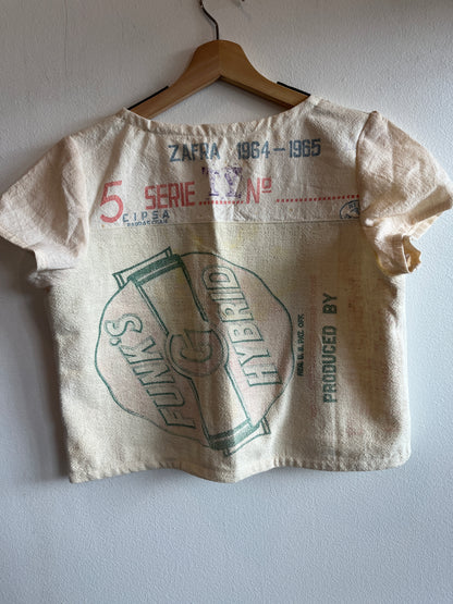 Trash Textiles - Handmade Vintage Feedsack Blouse - La Lovely Vintage 
