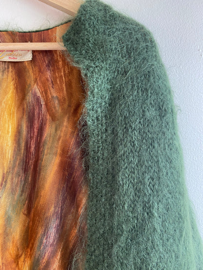 Vintage 60's Green Mohair Sweater