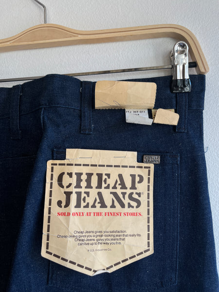 Vintage 1970’s Deadstock Naval-Style Flared Denim Jeans
